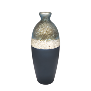 VIDRIO DE 16´´ JARRÓN BRILLANTE TRICOLOR, MULTI