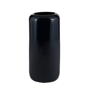 CER, JARRÓN RANURADO DE 12´´ H, AZUL MARINO