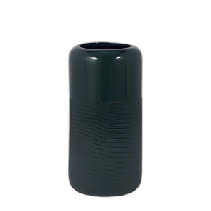 CER, JARRÓN ACANALADO DE 10´´ H, BOSQUE VERDE