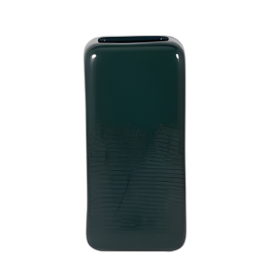 CER, JARRÓN DE RANURADO CUADRADO DE 12´´ , BOSQUE VERDE