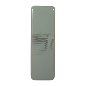 CER, JARRÓN RANURADO CUADRADO DE 18´´ , PEPINO