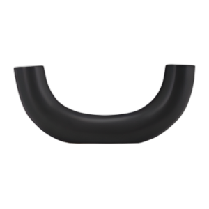 CER, JARRÓN DE MEDIO CÍRCULO DE 12´´ L, NEGRO