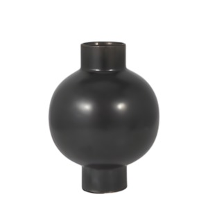 CER, JARRÓN DE BURBUJAS DE 11´´ H, GRIS