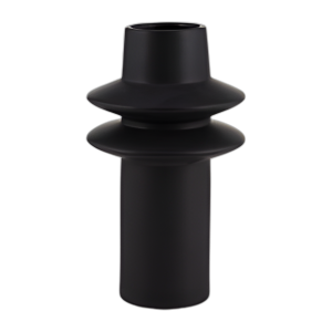 CER, 11´´ H VASE MODERNO, NEGRO