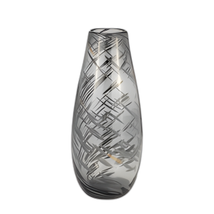 VIDRIO DE REMOLINO DE 15´´ H, NEGRO