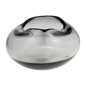 VIDRIO, TAZÓN DE FORMA IRREGULAR DE 10´´ D, HUMO