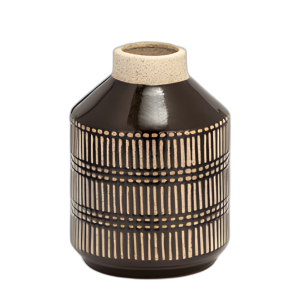 JARRÓN DE LÍNEAS CER, 7´´ H, JAVA