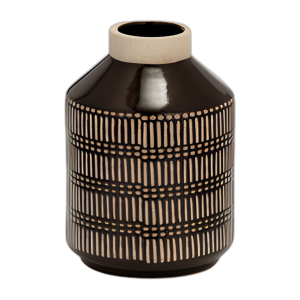 CER, JARRÓN DE LÍNEAS DE 9´´ H, JAVA