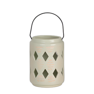 CER, LINTERNA CORTADA DE DIAMANTE DE 9´´ H, PEPINO