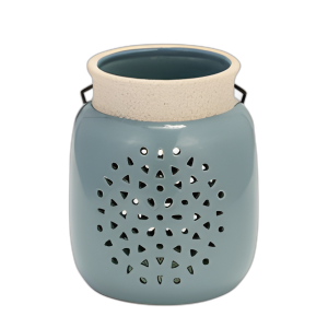 CER, FLOWER DE 6´´ H LINTERNA CORTADA, CAMEO AZUL