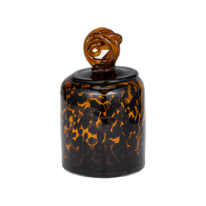 GLASS, JARRO DE 8´´ CON TORTUGA DE TAPA DE NUDOS