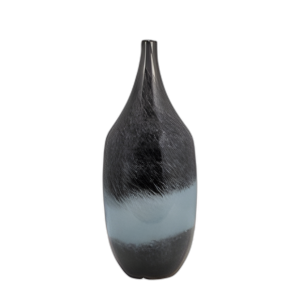 VIDRIO, JARRÓN DE 14´´ OMBRE AZUL