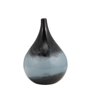 VIDRIO, JARRÓN DE 12´´ OMBRE AZUL