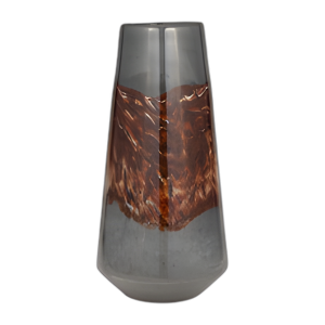 VIDRIO, JARRÓN DE 17´´ GRIS/MARRÓN