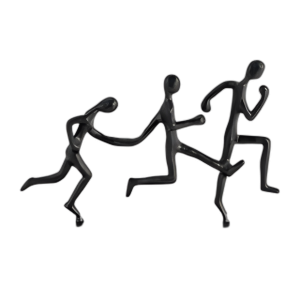 METAL, 13´´ L DE 3 HOMBRES, NEGRO