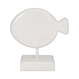 MADERA, 11´´ PECES EN EL SOPORTE, BLANCO