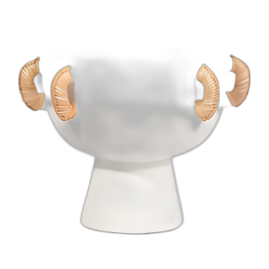 TERRACOTTA, TAZÓN DE 9´´ H EN EL JARRÓN DE STAND, BLANCO