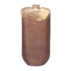 VIDRIO, JARRÓN GLAMOROSO W COLLAR, ORO