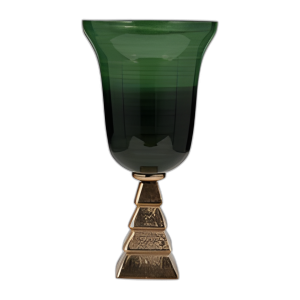 VIDRIO DE 19´´ 5TH AVE EN STAND, VERDE/ORO