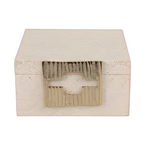 CUERO FALSO, CAJA METÁLICA CUADRADA DE 8´´ , DESNUDA