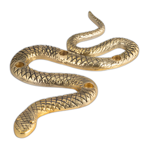METAL, 22´´ CANDELADOR DE 4 PICOS DE SERPIENTE, ORO