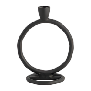 METAL, CANDELADOR DE CAZAS DE ANILLO REDONDO DE 8´´ , NEGRO