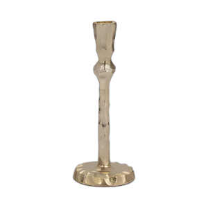 METAL, CANDELABRO DE CÓNICO DE 9´´ , ORO