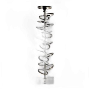 METAL, LANZAMIENTO DE ANILLO DE 18´´ EN UN CANDELABRO ACRÍLICO, PISTOLA