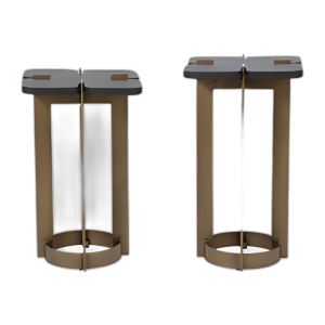 METAL, S/2 22/24´´ TABLAS LATERALES DE PIEDRA, 2 CAJAS