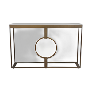 METAL, CONSOLA SUPERIOR DE MÁRMOL 48X31, ORO; BLANCO/2BOXES