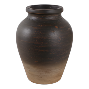 10´´ JARRA DE TERRACOTA TRADICIONAL, MARRÓN CHOCOLATE