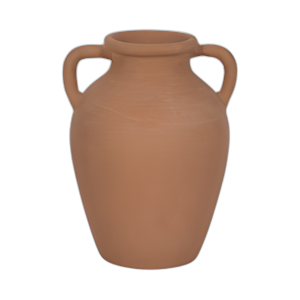 TERRACOTTA, JARRÓN DE 13´´ CON ASAS, NATURAL