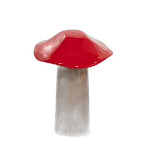 MADERA, 6´´ TOADSTOOL MUSHROOM, ROJO