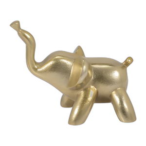METAL, 6´´ EL ELEFANTE BALOON DECORATIVO. ORO.