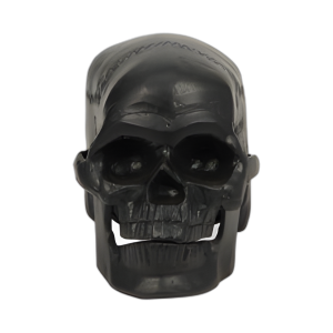 METAL, DECORACIÓN DEL CRÁNEO DE 6´´ , NEGRO