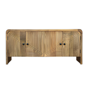 APARADOR DE BORDE DE LA CASCADA DELANTERA TALLADA DE 30´´ , BRWN