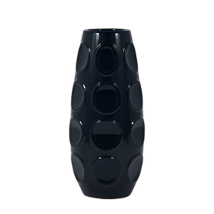 STONEWARE, JARRÓN EN RELIEVE EN CÍRCULO DE 13´´ , ARMADA