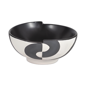 12´´ TAZÓN PROFUNDO CONTEMPORÁNEO, NEGRO/BLANCO