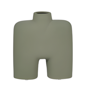 CER, JARRÓN DE FORMA CUADRADA DE 7´´ , SALVIA OSCURA