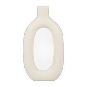 CER, JARRÓN DE RECORTE TEXTURIZADO DE 9´´ , ALGODÓN