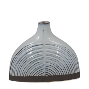 CER, JARRÓN DE ARCO DE 6´´ MEDIO DOMO, AZUL