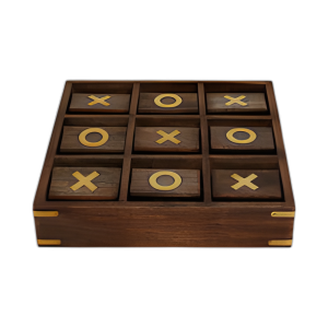 MADERA, 10X10 TIC TAC TIC DOE, MARRÓN