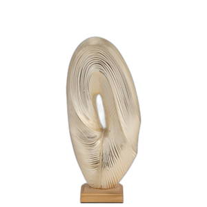 METAL, DECO DE LA MESA OVALADA DE 17´´ , ORO