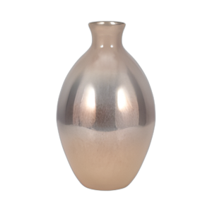 GLASS, JARRÓN BULBOSO DE 15´´ , CHAMPÁN