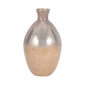 GLASS, JARRÓN BULBOSO DE 18´´ , CHAMPÁN