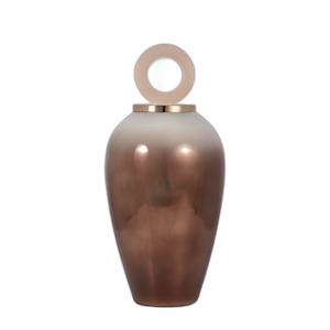 VIDRIO, 22´´ TOPPER DE RESINA REDONDO, COBRE