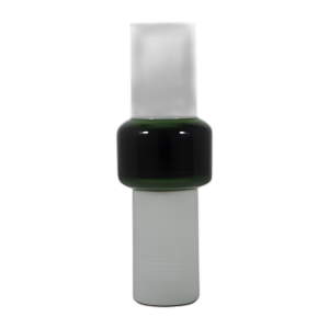 VIDRIO DE CILINDRO MODERNO DE 19´´ , BLANCO/VERDE