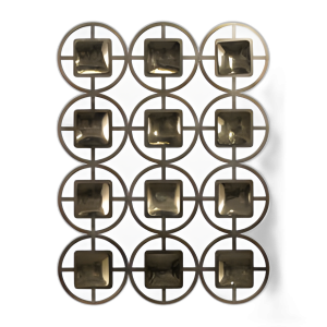 METAL, 40´´ CÍRCULOS DECO DE PARED, ORO/NEGRO