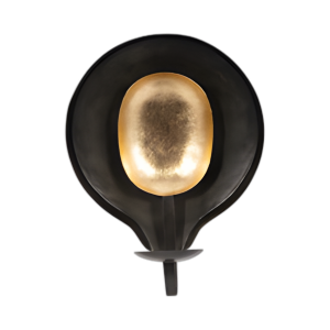 METAL, SOPORTE VOTIVO REDONDO DE 12´´ , NEGRO/ORO