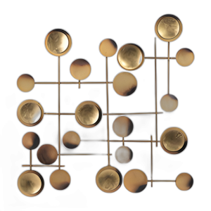 METAL, 29´´ CÍRCULOS DECO DE PARED DE METAL, ORO